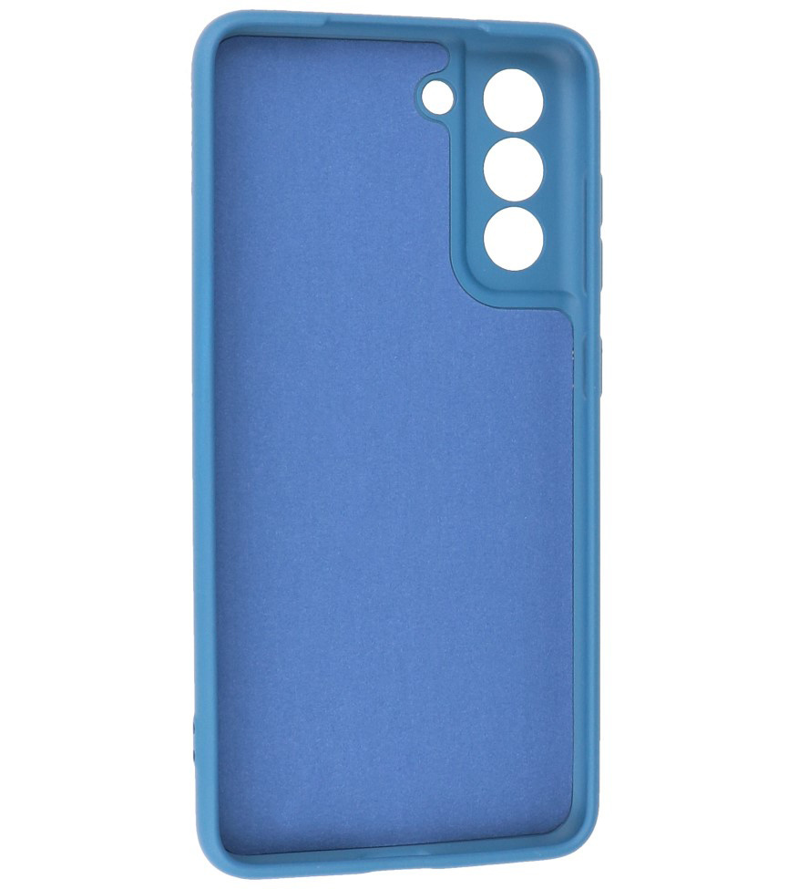 2,0 mm tyk mode farve TPU taske til Samsung Galaxy S21 FE Navy