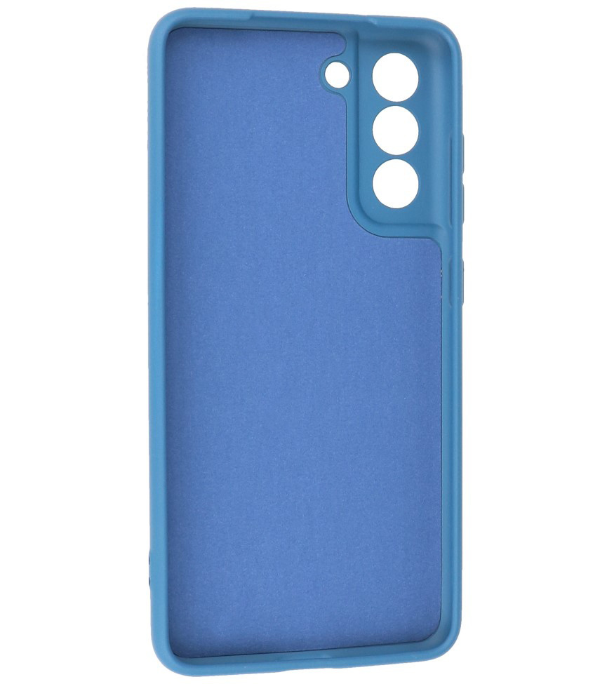 2.0mm Dikke Fashion Color TPU Hoesje voor Samsung Galaxy S21 FE Navy