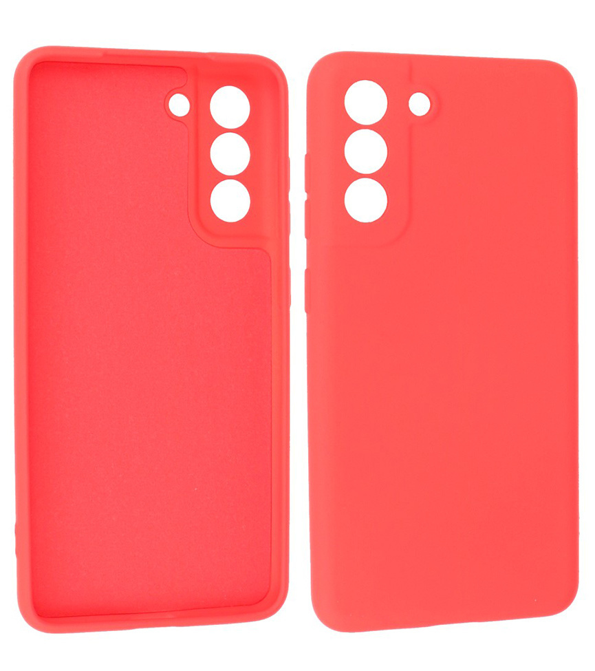 2,0 mm tyk mode farve TPU taske til Samsung Galaxy S21 FE rød
