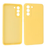 2,0 mm tyk mode farve TPU taske til Samsung Galaxy S21 FE gul