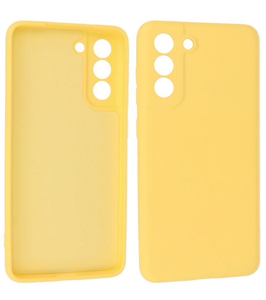 2.0mm Dikke Fashion Color TPU Hoesje voor Samsung Galaxy S21 FE Geel