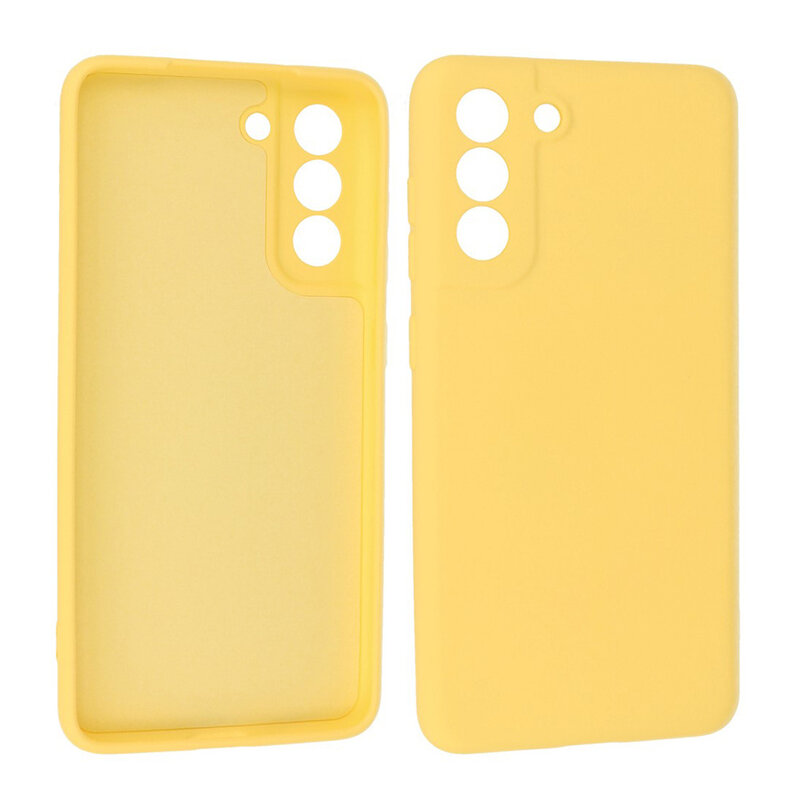 2,0 mm tyk mode farve TPU taske til Samsung Galaxy S21 FE gul