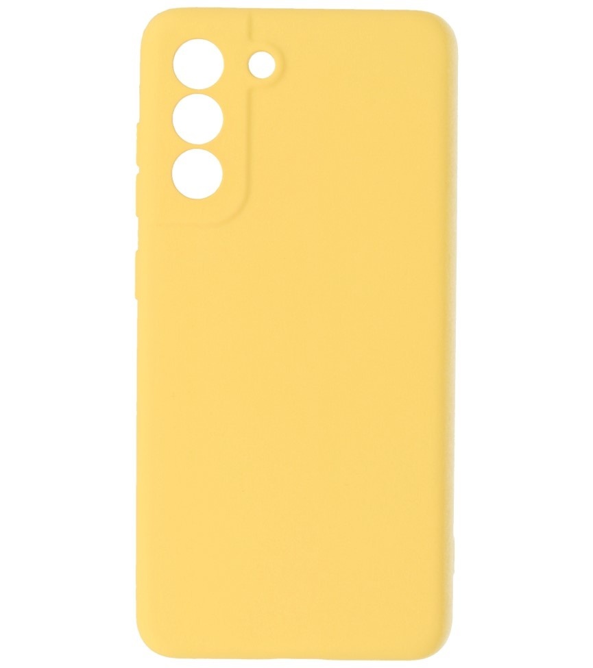 Carcasa de TPU de color de moda de 2.0 mm de espesor para Samsung Galaxy S21 FE Amarillo