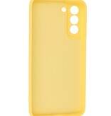 Carcasa de TPU de color de moda de 2.0 mm de espesor para Samsung Galaxy S21 FE Amarillo