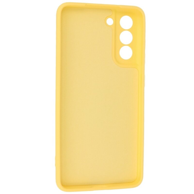 2,0 mm tyk mode farve TPU taske til Samsung Galaxy S21 FE gul