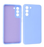Estuche de TPU de color de moda de 2.0 mm de espesor para Samsung Galaxy S21 FE Púrpura