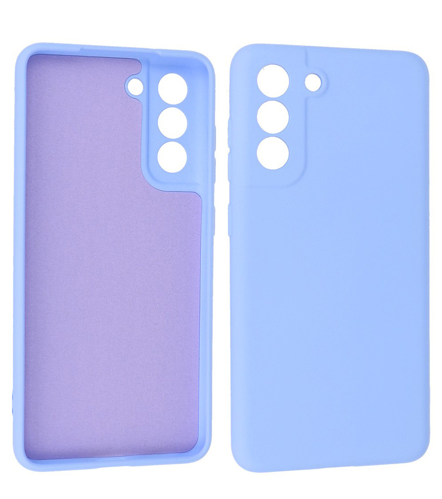 2.0mm Dikke Fashion Color TPU Hoesje voor Samsung Galaxy S21 FE Paars