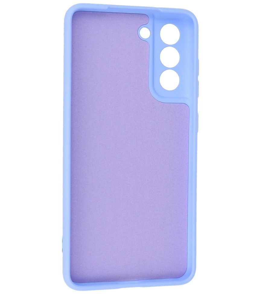 2.0mm Dikke Fashion Color TPU Hoesje voor Samsung Galaxy S21 FE Paars