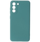 Custodia in TPU color moda spessa 2,0 mm per Samsung Galaxy S21 FE verde scuro