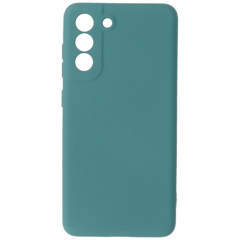 Custodia in TPU color moda spessa 2,0 mm per Samsung Galaxy S21 FE verde scuro