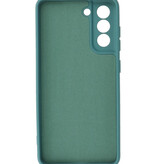 Étui en TPU couleur mode de 2,0 mm d'épaisseur pour Samsung Galaxy S21 FE vert foncé