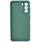 Étui en TPU couleur mode de 2,0 mm d'épaisseur pour Samsung Galaxy S21 FE vert foncé