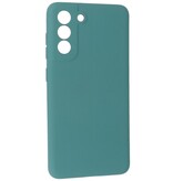 2,0 mm tyk mode farve TPU taske til Samsung Galaxy S21 FE mørkegrøn