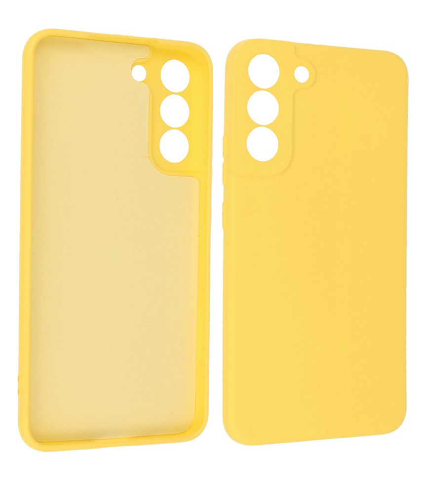 Coque en TPU Couleur Mode 2.0mm pour Samsung Galaxy S22 Jaune