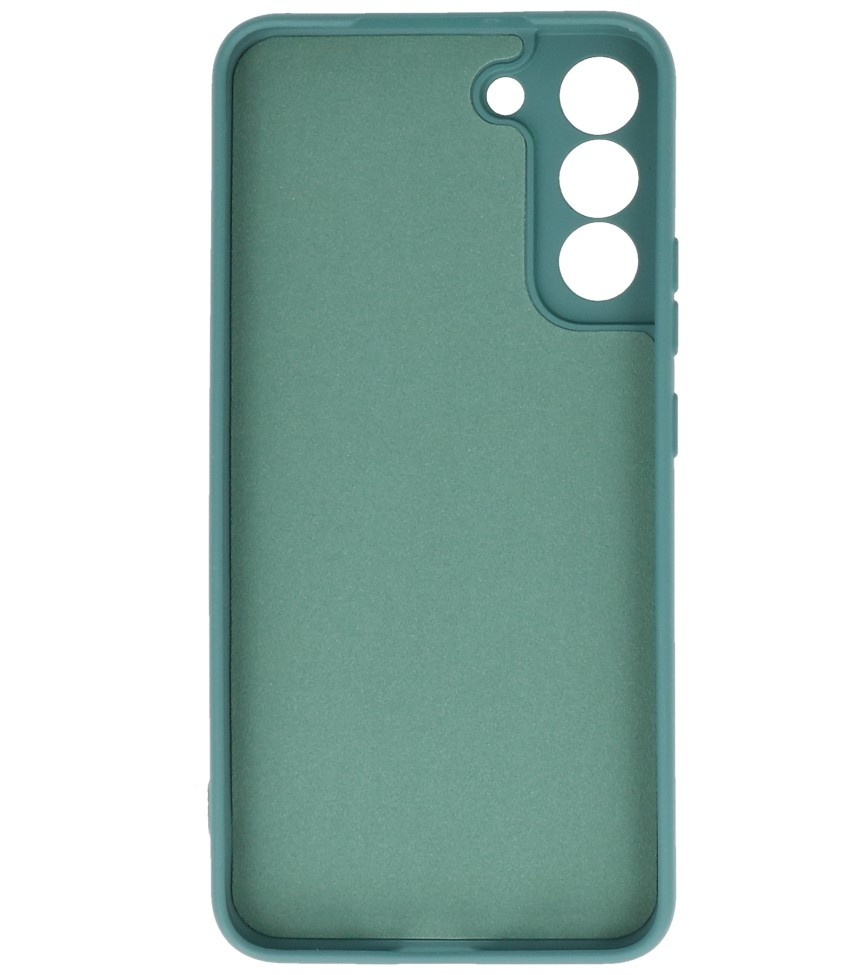 Coque en TPU Couleur Mode 2.0mm pour Samsung Galaxy S22 Vert Foncé