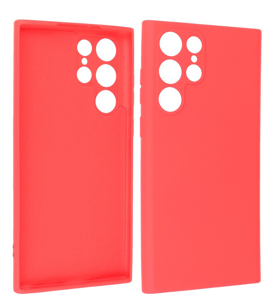 2.0mm Fashion Color TPU Hoesje voor Samsung Galaxy S22 Ultra Rood