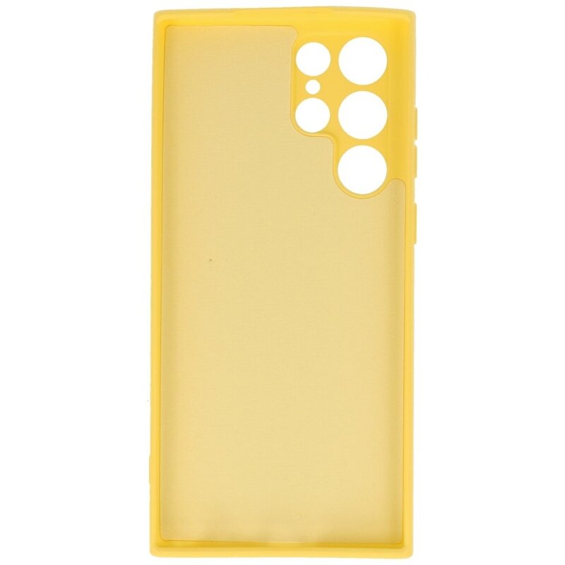 2.0mm Fashion Color TPU Case for Samsung Galaxy S22 Ultra Yellow