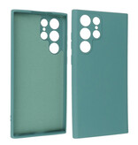 2.0mm Fashion Color TPU Hoesje voor Samsung Galaxy S22 Ultra Donker Groen
