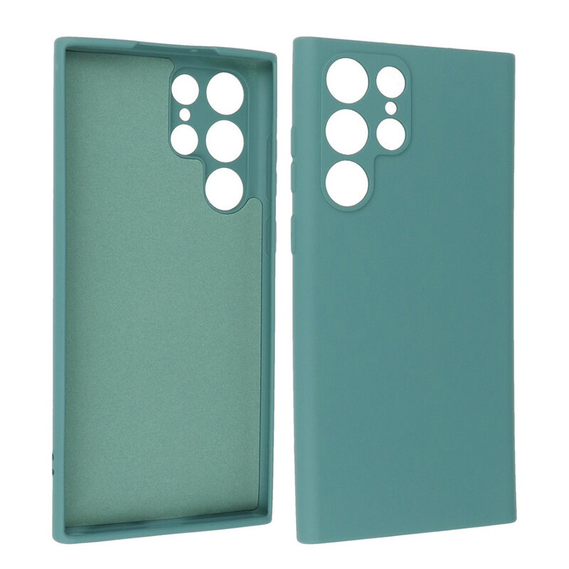 Estuche de TPU de color de moda de 2.0 mm para Samsung Galaxy S22 Ultra Dark Green