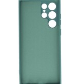 2.0mm Fashion Color TPU Hoesje voor Samsung Galaxy S22 Ultra Donker Groen