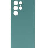 2,0 mm Fashion Color TPU-cover til Samsung Galaxy S22 Ultra Dark Green