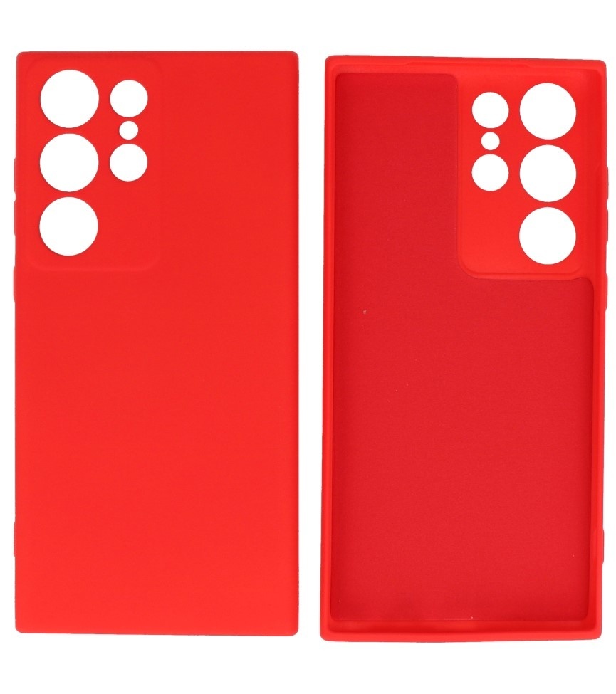 Fashion Color TPU Hoesje Samsung Galaxy S23 Ultra Rood