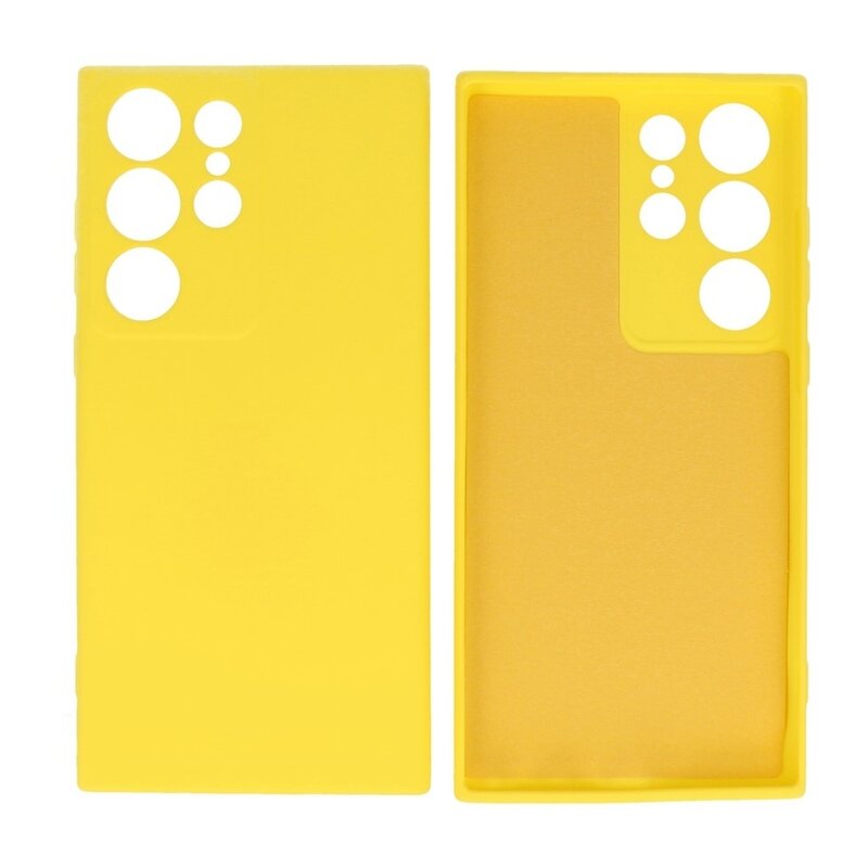 Funda TPU Color Moda Samsung Galaxy S23 Ultra Amarillo