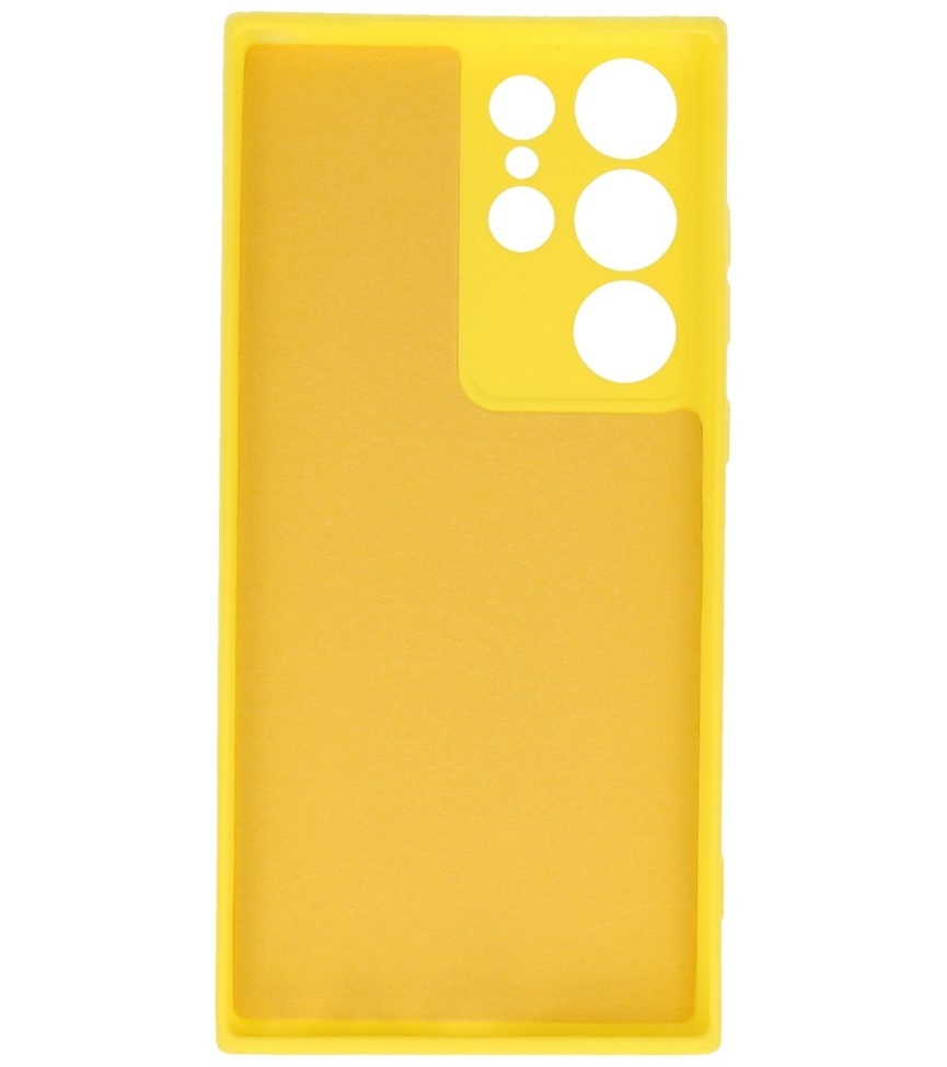 Fashion Color TPU Case Samsung Galaxy S23 Ultra Yellow