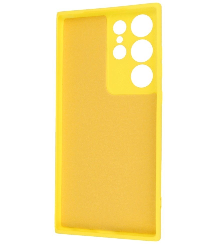 Fashion Color TPU Case Samsung Galaxy S23 Ultra Yellow