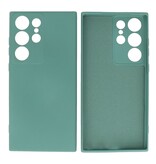 Fashion Color TPU Hoesje Samsung Galaxy S23 Ultra Donker Groen
