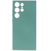 Fashion Color TPU Hoesje Samsung Galaxy S23 Ultra Donker Groen