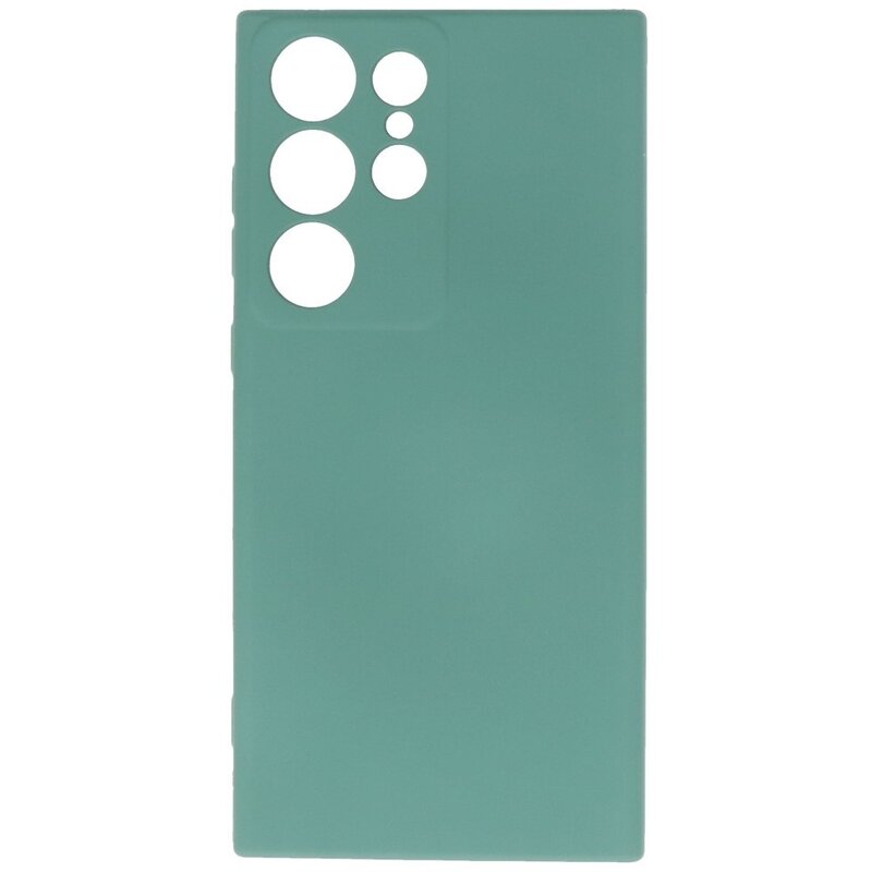 Fashion Color TPU Hoesje Samsung Galaxy S23 Ultra Donker Groen