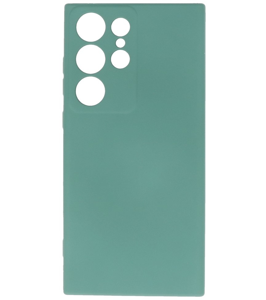 Custodia in TPU color moda per Samsung Galaxy S23 Ultra Dark Green