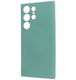 Fashion Color TPU Hoesje Samsung Galaxy S23 Ultra Donker Groen