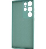 Fashion Color TPU Hoesje Samsung Galaxy S23 Ultra Donker Groen