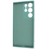 Fashion Color TPU Hoesje Samsung Galaxy S23 Ultra Donker Groen