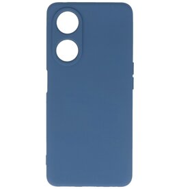 Coque en TPU couleur tendance Oppo A98 5G, bleu marine