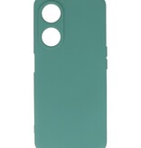 Coque en TPU couleur mode Oppo A98 5G vert foncé