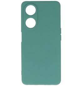 Coque en TPU couleur mode Oppo A98 5G vert foncé