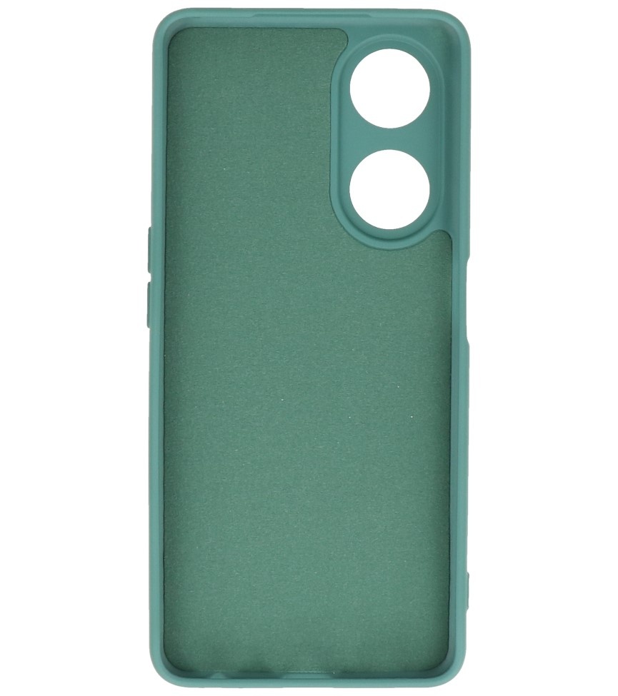 Coque en TPU couleur mode Oppo A98 5G vert foncé