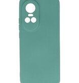 Fashion Color TPU-etui Oppo Reno 10 5G - 10 Pro 5G Mørkegrøn