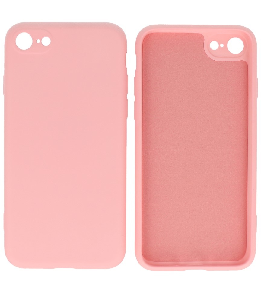 2.0mm Thick Fashion Color TPU Case for iPhone SE 2020 / 8 / 7 Pink