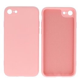 2,0 mm tykt modefarvet TPU-cover iPhone SE 2020 / 8 / 7 Pink