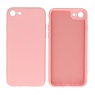 Coque TPU couleur tendance de 2,0 mm d'épaisseur pour iPhone SE 2020/8/7 rose