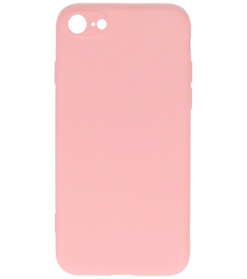 2.0mm Dikke Fashion Color TPU Hoesje voor iPhone SE 2020 / 8 / 7 Roze