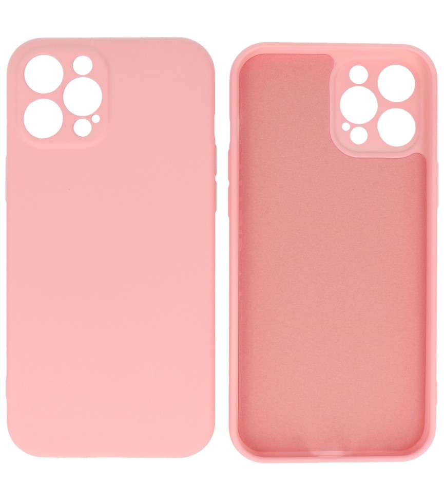Custodia in TPU colorata alla moda spessa 2,0 mm per iPhone 12 Pro Max rosa