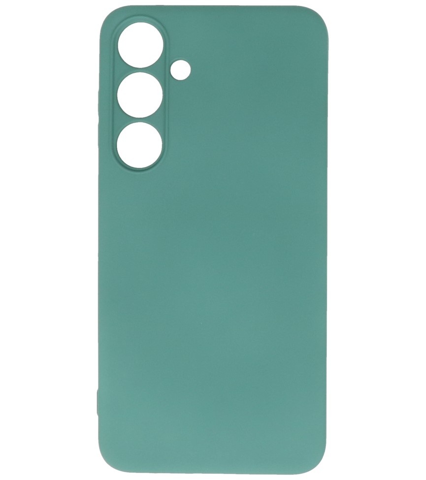 Coque en TPU couleur tendance pour Samsung Galaxy S24, vert foncé