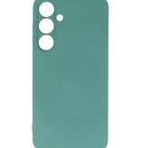 Coque en TPU Fashion Color pour Samsung Galaxy S24 Plus, vert foncé