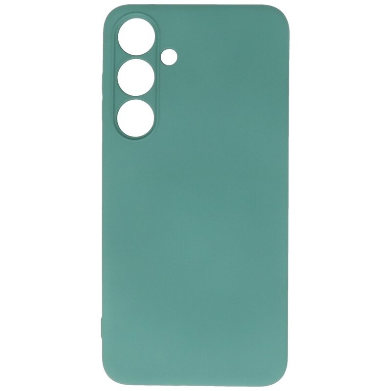 Coque en TPU Fashion Color pour Samsung Galaxy S24 Plus, vert foncé