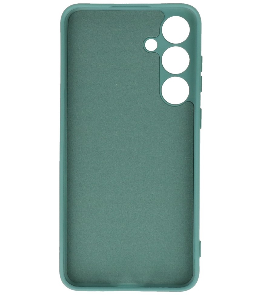 Coque en TPU Fashion Color pour Samsung Galaxy S24 Plus, vert foncé